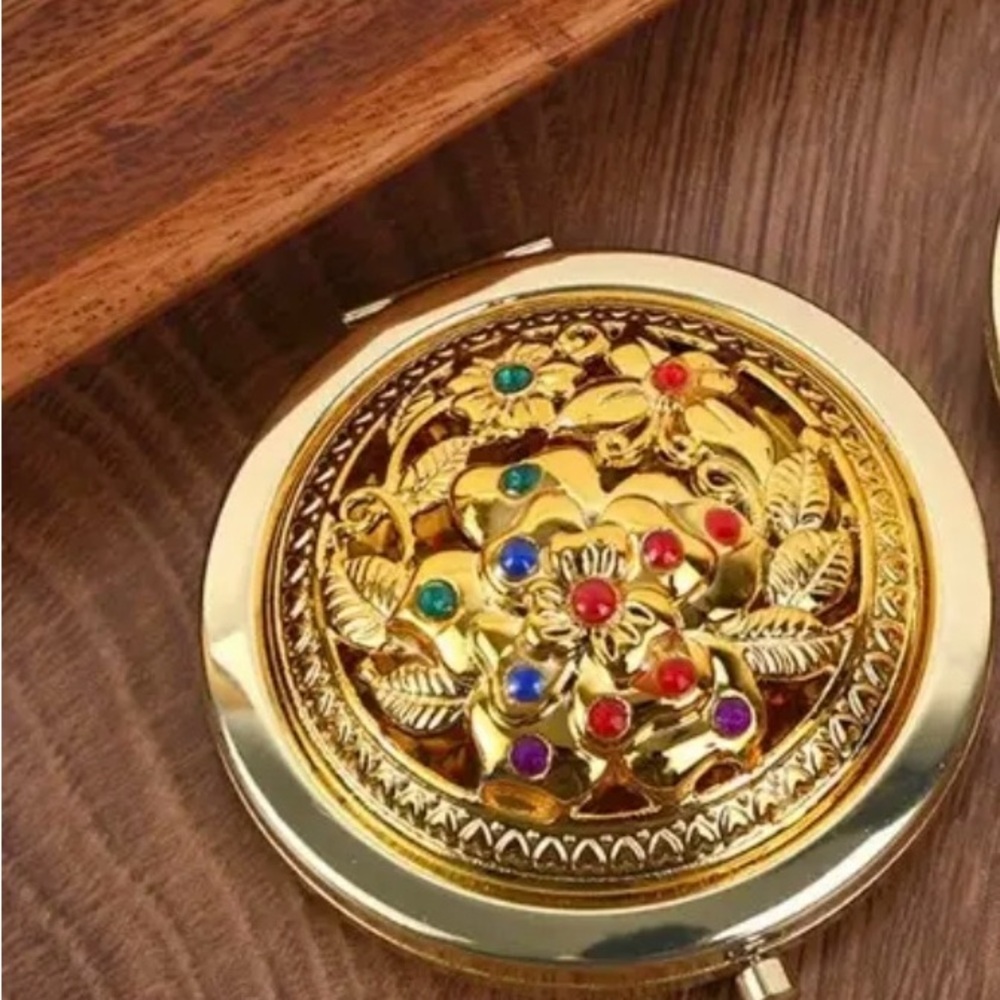 New Gold Plated Pocket Mirror